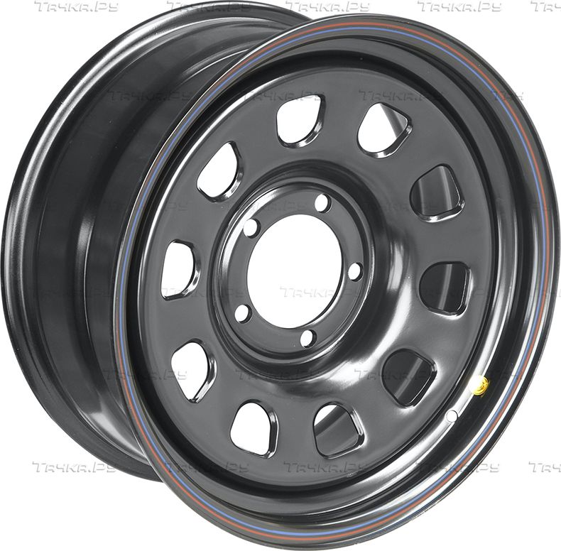Колёсный диск OFF-ROAD Wheels усиленный стальной черный 5x139,7 8xR18 d110 ET+15 для Dodge RAM 1500 1981-2026. Артикул 1880-53910BL+15A07