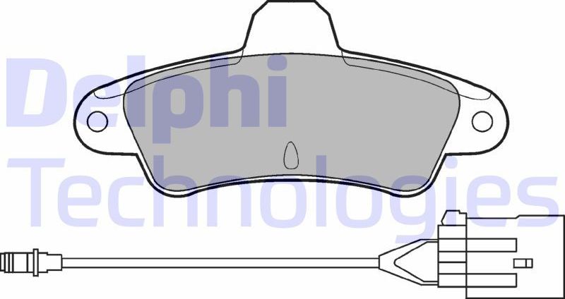 Тормозные колодки Delphi (Low-Metallic). Артикул LP853