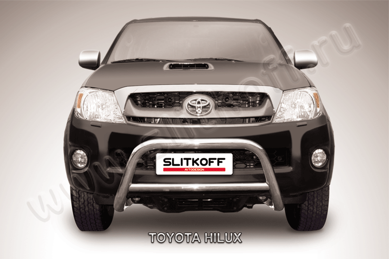 Кенгурятник Slitkoff d57 низкий для Toyota Hilux VII 2008-2011. Артикул THL004