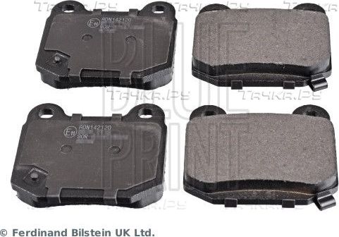Тормозные колодки Blue Print задние для Subaru BRZ 2012-2016. Артикул ADN142120