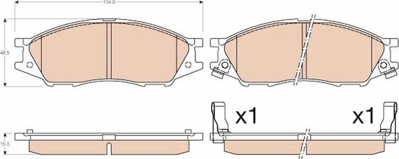 Тормозные колодки TRW. Артикул GDB3563