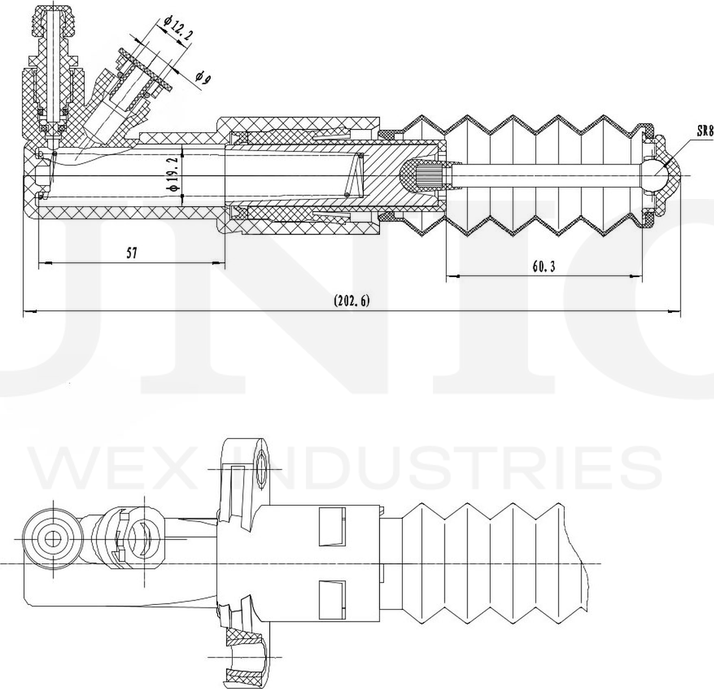 Цилиндр сцепления рабочий (Unio). Артикул BRC-10512