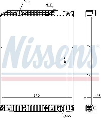 Радиатор охлаждения двигателя Nissens. Артикул 671650