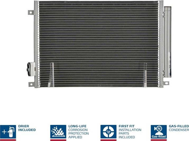 Радиатор кондиционера (конденсатор) Nissens (алюминий). Артикул 940280