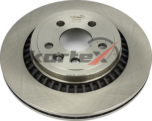 Диск торм. зад.вент.[302x22] 5 отв. (Kortex). Артикул KD0589