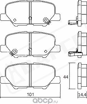 Колодки тормозные дисковые зад. PSA C4 AIRCROSS 1.6, 4008 1.6, MAZDA 6 (Bapco) Bapco. Артикул BP0688