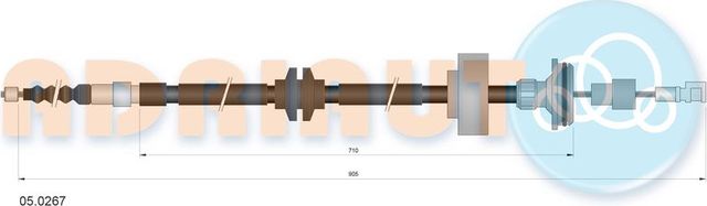 Трос ручника (тросик ручного тормоза) Adriauto задний правый для BMW X6 II (F16) 2014-2019. Артикул 05.0267