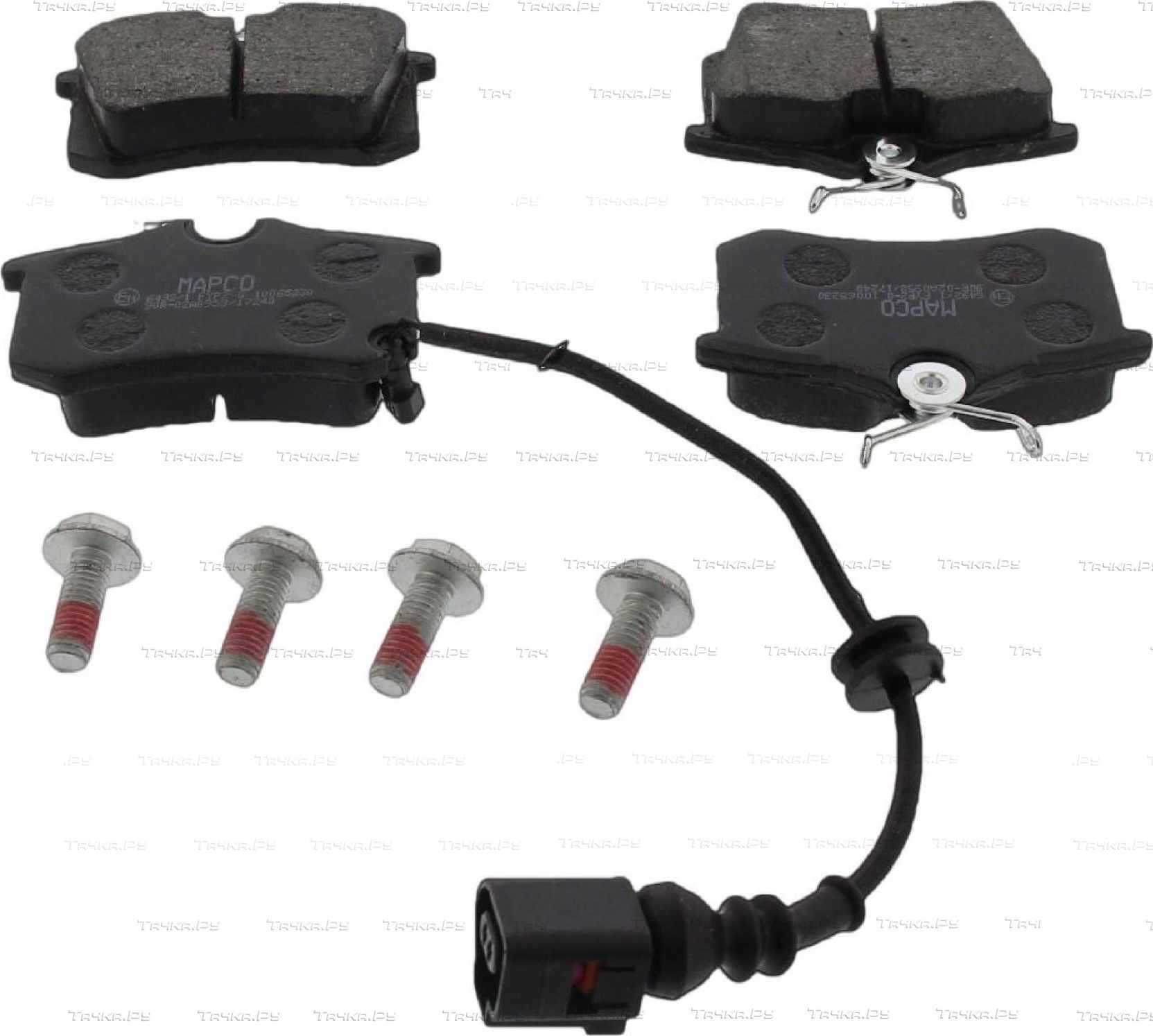 Тормозные колодки MAPCO задние для Volkswagen Polo IV 2001-2009. Артикул 6492/1