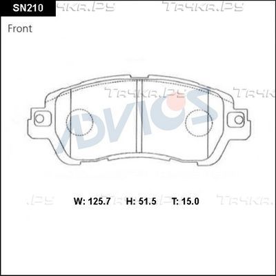 Тормозные колодки Advics. Артикул SN210