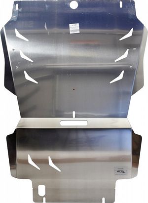 Защита алюминиевая АВС-Дизайн для картера и КПП Nissan Patrol Y62 2010-2025. Артикул 15.10ABC