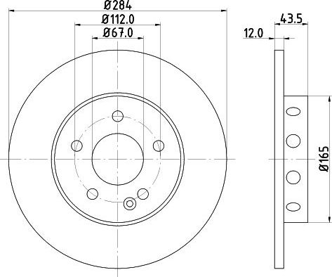 Тормозной диск Mintex. Артикул MDC806