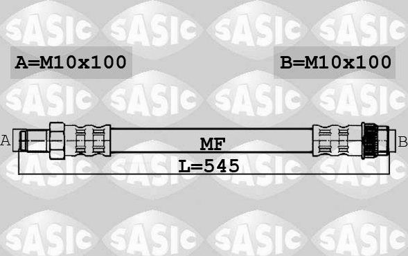 Тормозной шланг Sasic передний для Nissan Interstar 2002-2026. Артикул 6606227