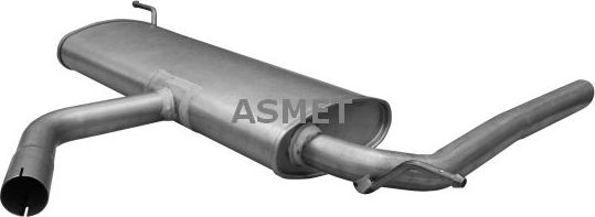 Глушитель (задняя часть) Asmet для SEAT Altea I 2006-2015. Артикул 19.020