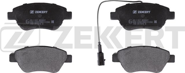 Тормозные колодки Zekkert передние для Fiat Panda II 2006-2012. Артикул BS-1167