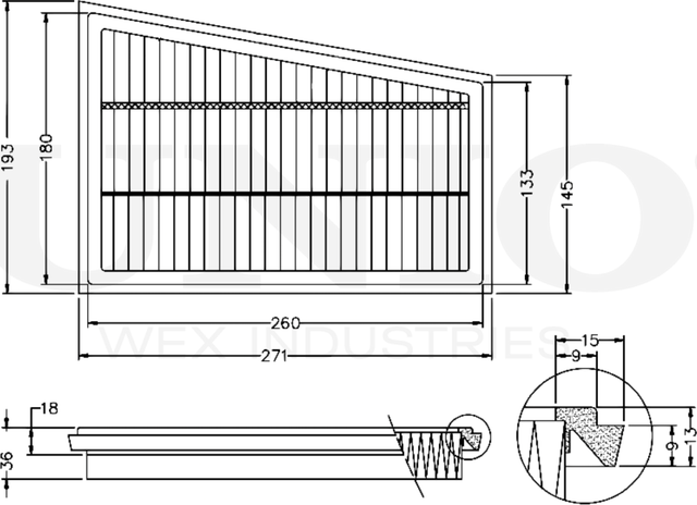 Фильтр воздушный (Unio). Артикул FLT-10145