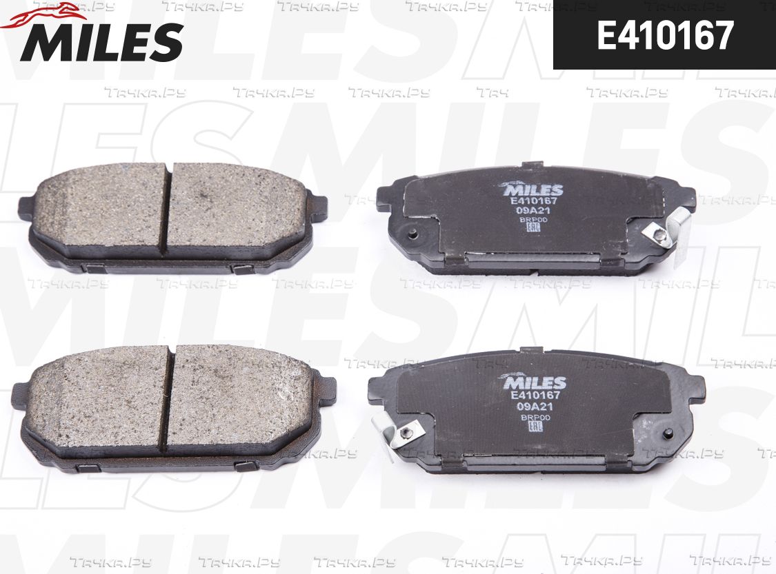 Тормозные колодки Miles (Low-Metallic) задние для Kia Sorento I 2002-2011. Артикул E410167