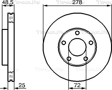 Тормозной диск Bosch. Артикул 0 986 479 C68