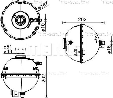 Расширительный бачок Mahle Behr. Артикул CRT 211 000S