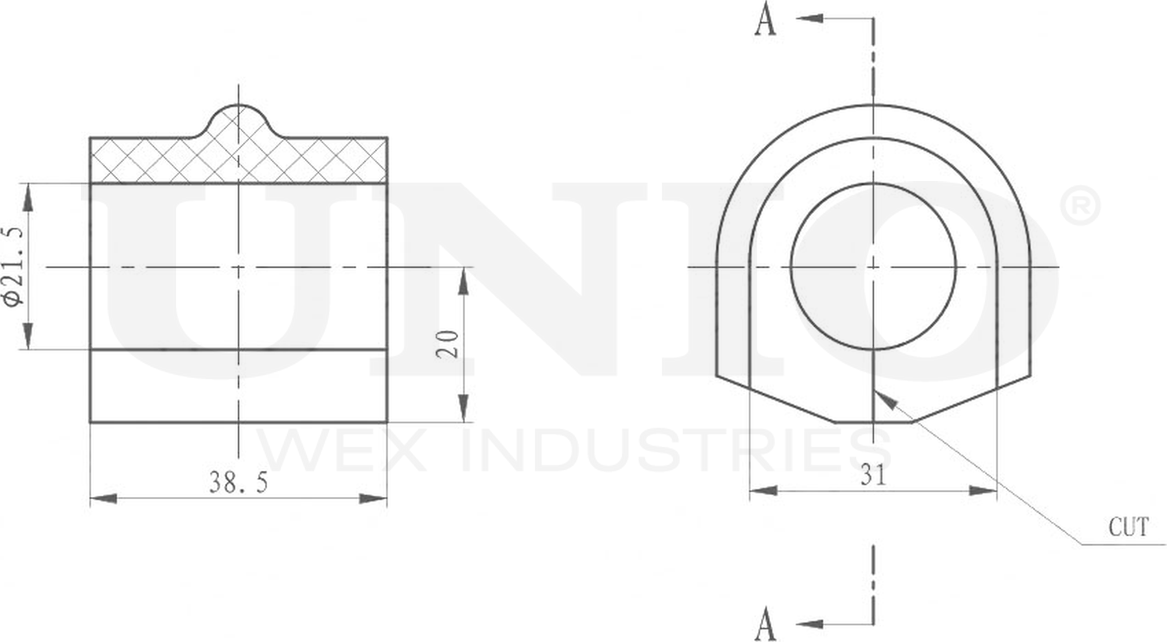 Втулка стабилизатора (Unio). Артикул RMP-10117