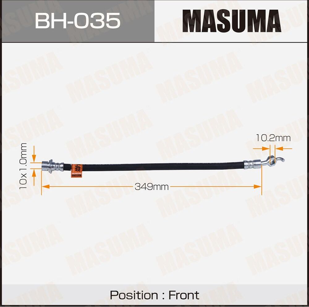 Тормозной шланг Masuma передний правый/левый для Toyota Altezza 1999-2005. Артикул BH-035