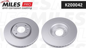 Тормозной диск Miles передний для Citroen C3 II 2009-2016. Артикул K200042