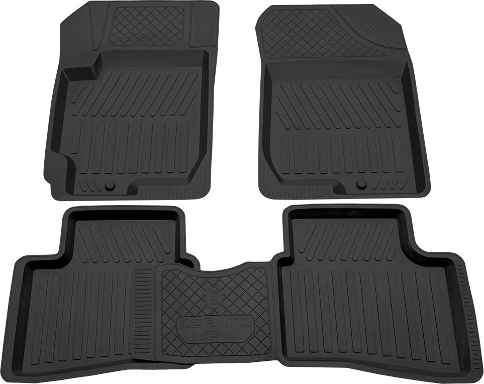 Коврики Rezkon резиновые для салона Kia Cerato II 2008-2013. Артикул 1021010100