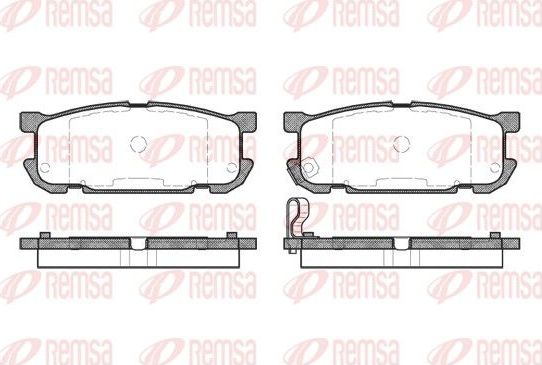 Тормозные колодки Remsa задние для Mazda MX-5 II (NB) 1998-2005. Артикул 0853.02