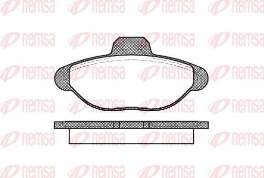 Тормозные колодки Remsa передние для Fiat Cinquecento 1991-1998. Артикул 0414.00