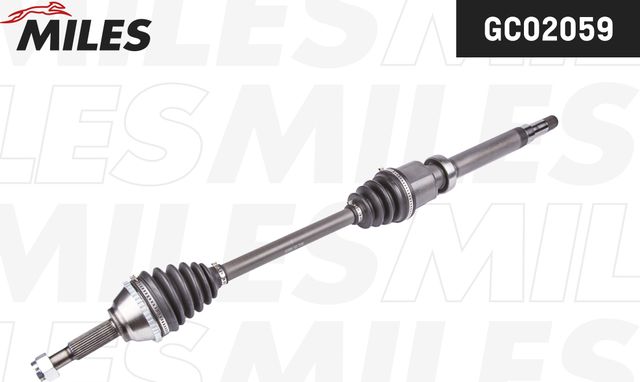 Полуось (привод в сборе, приводной вал) Miles правая для Ford Transit VI 2000-2006. Артикул GC02059