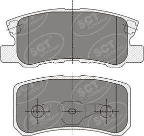 Тормозные колодки SCT-Germany задние для Chrysler Sebring III 2006-2010. Артикул SP 343 PR