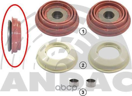 0810 10103_р/к дискового тормоза !(мр) толкателя (направляющей)/SN6..,SN7.,NA7., (Andac) Andac. Артикул 081010103
