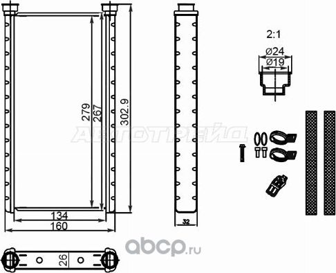 Радиатор отопителя салона AUDI A6 11-18A7  11-18 (SAT). Артикул ST870053