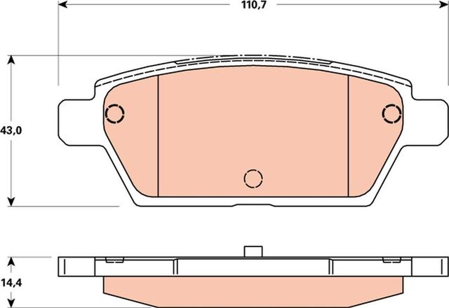 Тормозные колодки TRW. Артикул GDB3517