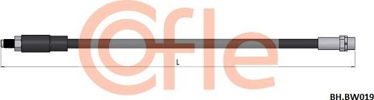 Тормозной шланг Cofle передний правый/левый для BMW 7 III (E38) 1994-2001. Артикул 92.BH.BW019