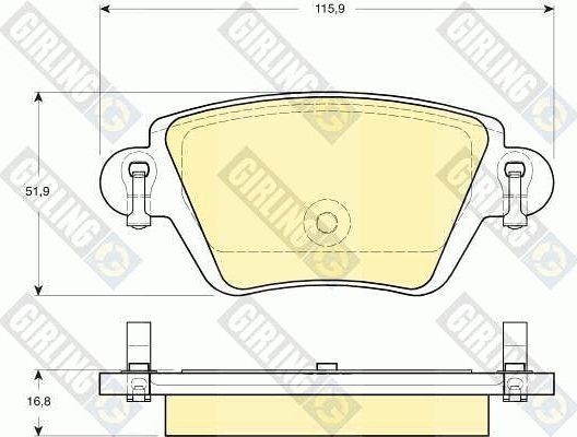 Тормозные колодки Girling. Артикул 6115254