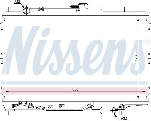 Радиатор охлаждения двигателя Nissens. Артикул 66603