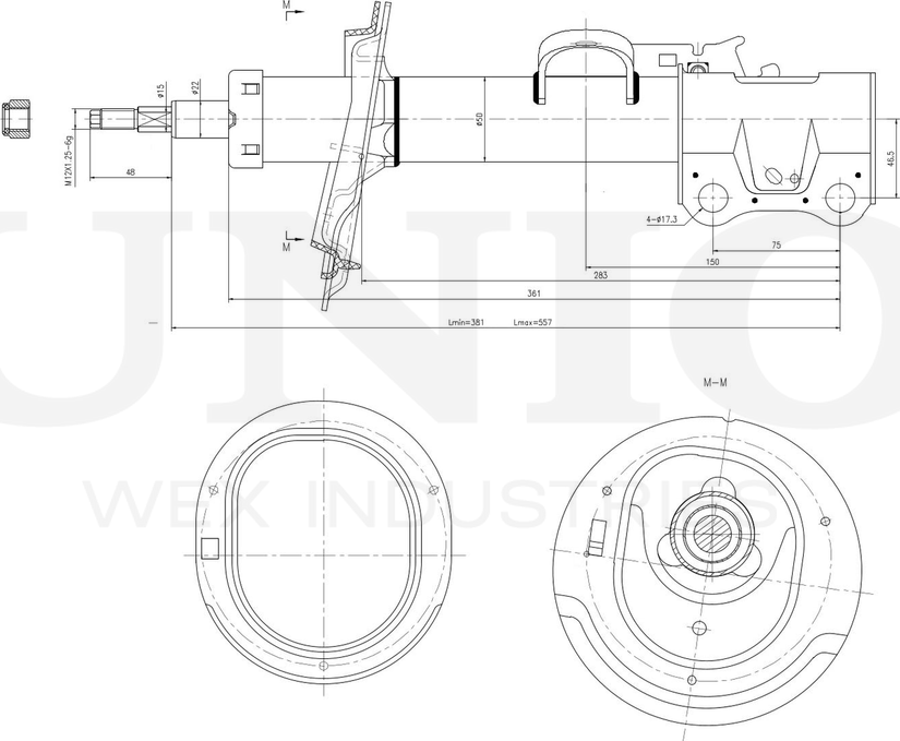 Амортизатор подвески (Unio). Артикул SAB-10327