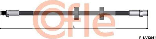 Тормозной шланг Cofle передний для Audi 50 1974-1978. Артикул 92.BH.VK041