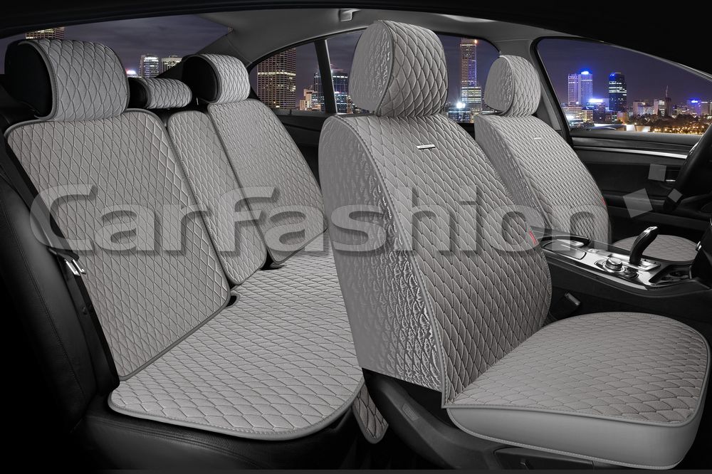 Накидки универсальные CarFashion Rubin Plus для авто, цвет Серый/Серый/Серый. Артикул 22695