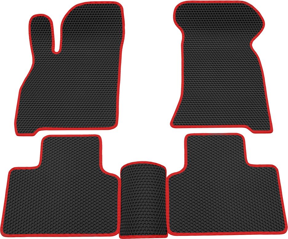 Коврики Rezkon EVA Соты для салона Lada Priora 2170, 2171, 2172 2007-2018 Красный кант. Артикул 9139025104