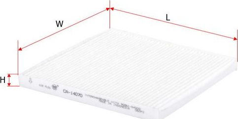 Салонный фильтр Sakura. Артикул CA-14070