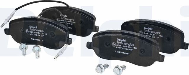 Тормозные колодки Delphi (Low-Metallic) передние для Citroen C8 I 2002-2014. Артикул LP1792