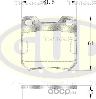 Тормозные колодки G.U.D.. Артикул GBP023900