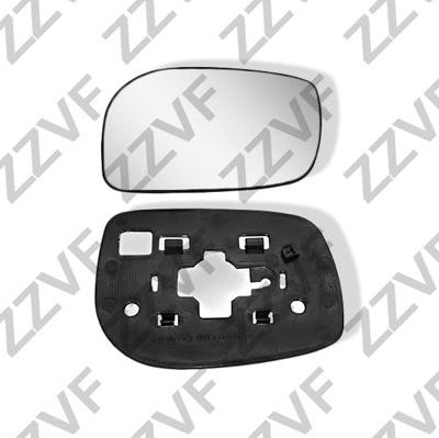 Зеркальное стекло бокового зеркала ZZVF левое для Toyota Camry 40 (V40, XV40) 2006-2011. Артикул ZVTO1116L