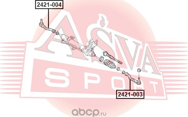 Наконечник рулевой TRAFIC/VIVARO (Asva). Артикул 2421004