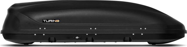 Автомобильный бокс PT Group Turino Medium аэродинамический черный (460 л, 191х79х46 см), двусторонее открывание. Артикул UNI-XX-441702.33