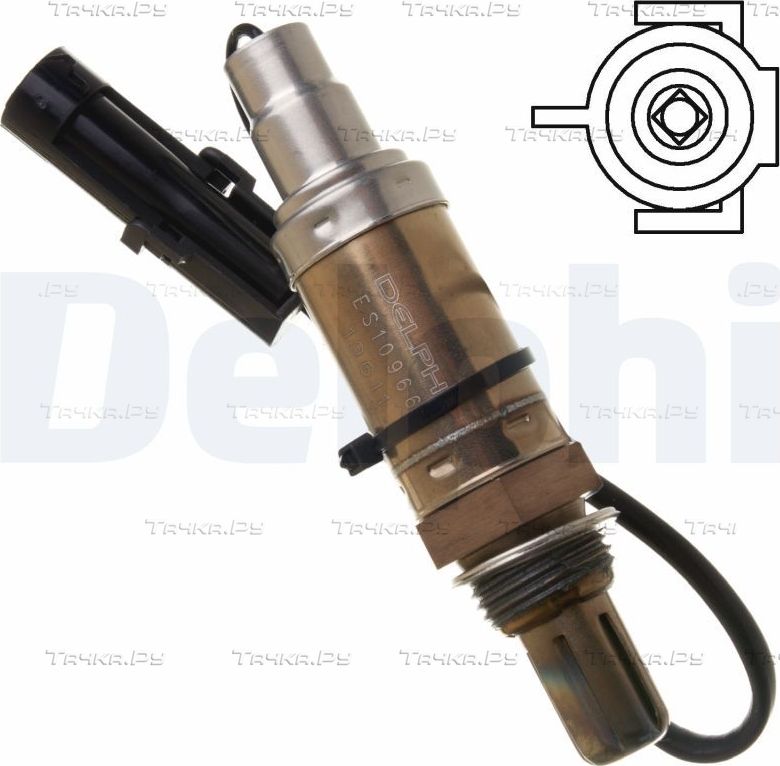 Лямбда-зонд (кислородный датчик) Delphi для Opel Astra G 1998-2005. Артикул ES10966-12B1