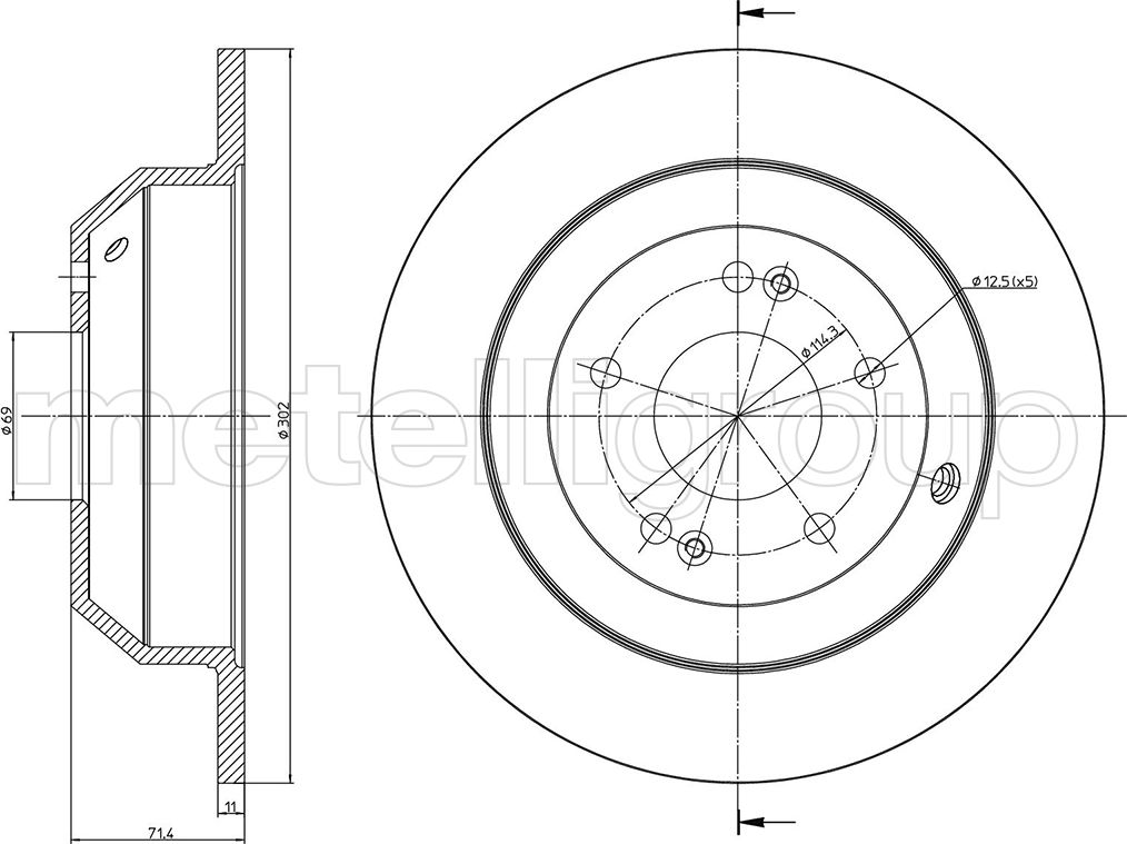 Тормозной диск Metelli. Артикул 23-1347C