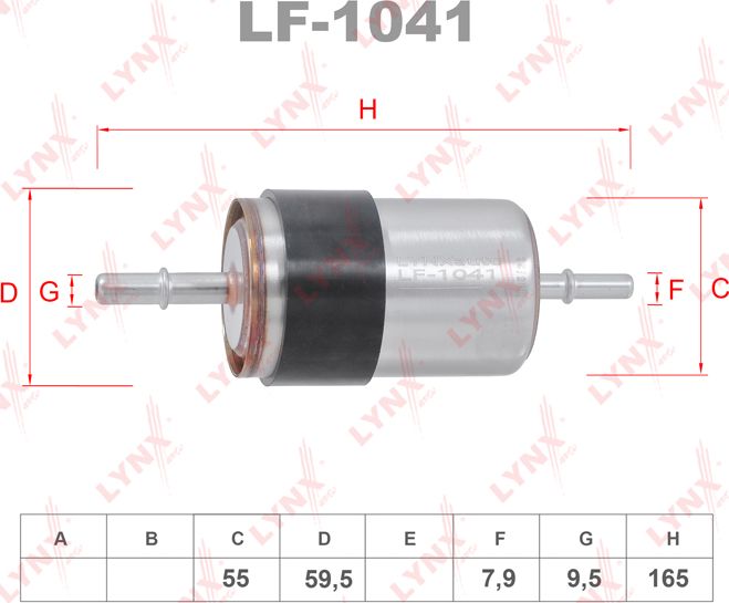 Топливный фильтр LYNXauto. Артикул LF-1041