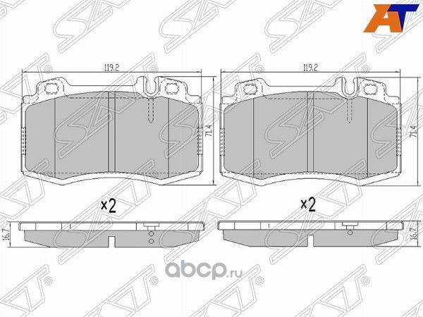 Колодки тормозные FR MERCEDES ML163 98-03 (SAT). Артикул STA1634201020
